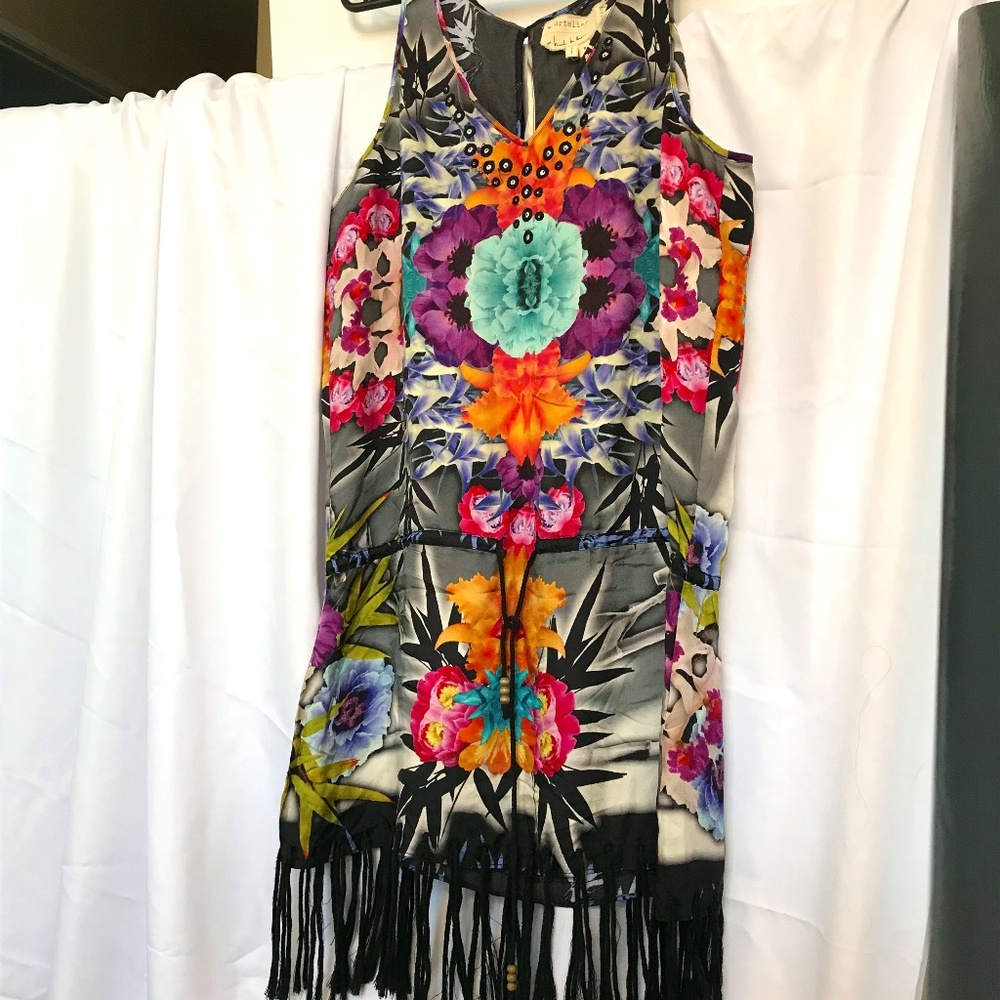 Nicole Miller beach dress hippy boho Medium NWT